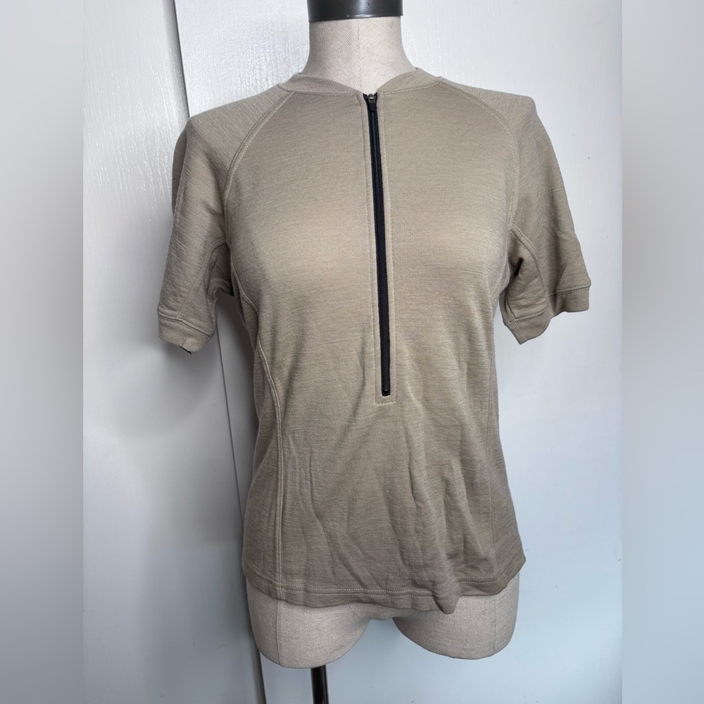 🌿 IBEX Merino Wool Short Sleeve Cycling Jersey | Size L | Quarter Zip 🌿
